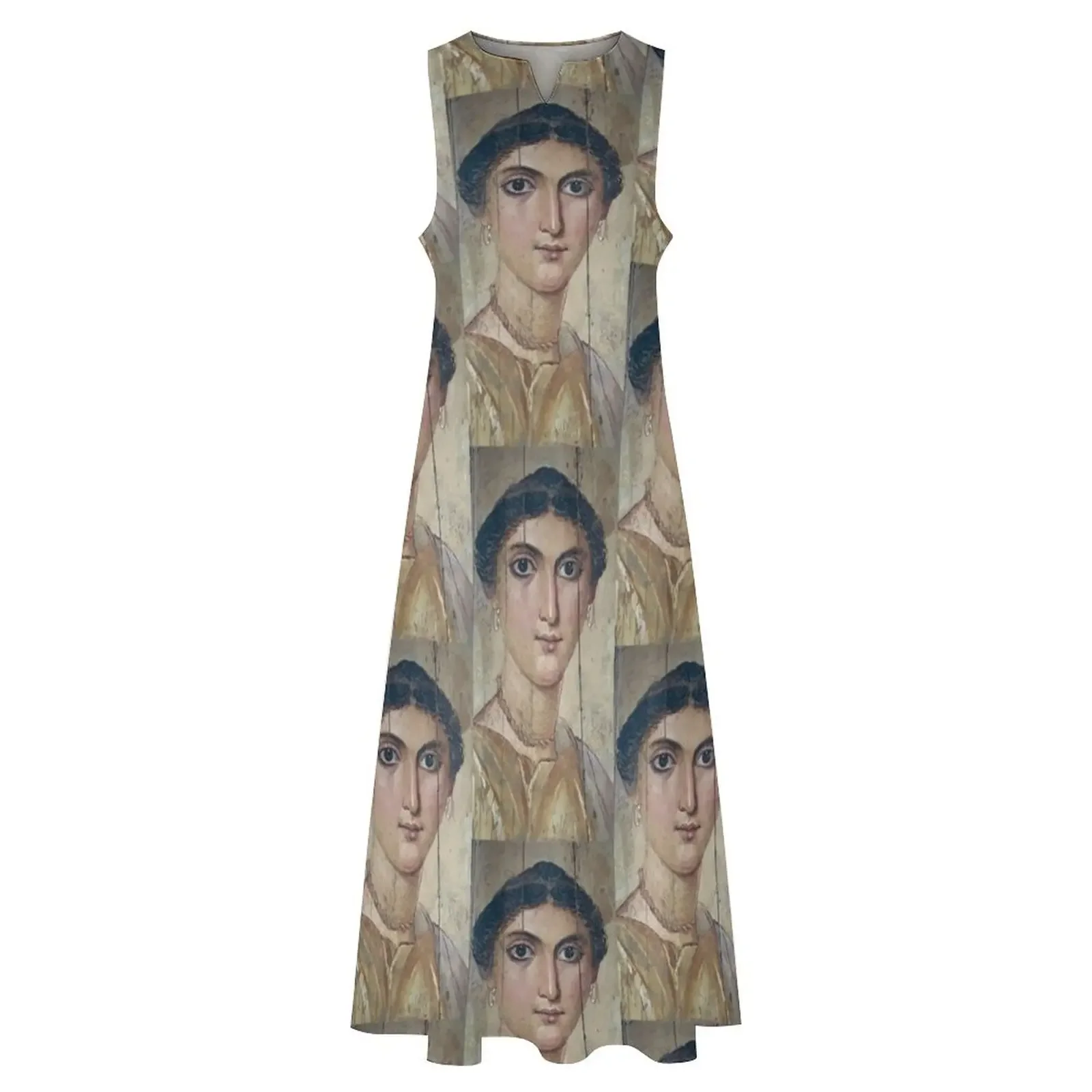 فايوم مومياء صورة امرأة مصر القديمة فستان طويل فساتين الصيف مساء فستان المرأة