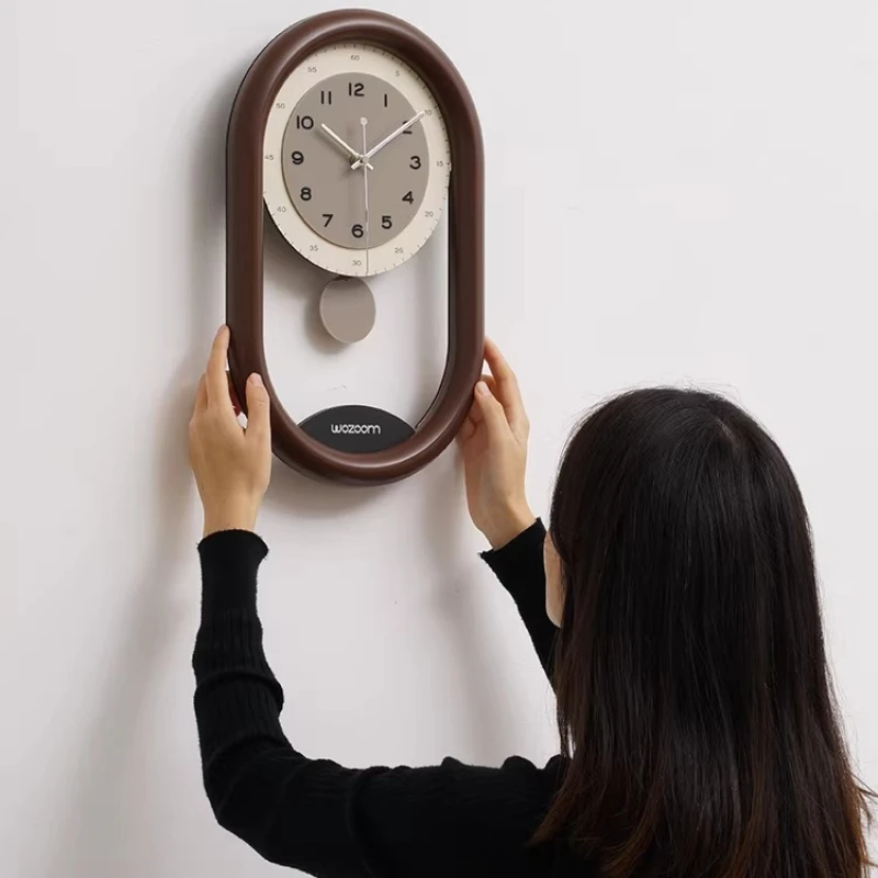 No-holes-Required Wall Clocks Vintage-style Living Room Wall Clocks Modern Artistic Home Decor Orologi Da Parete ZY40BGZ