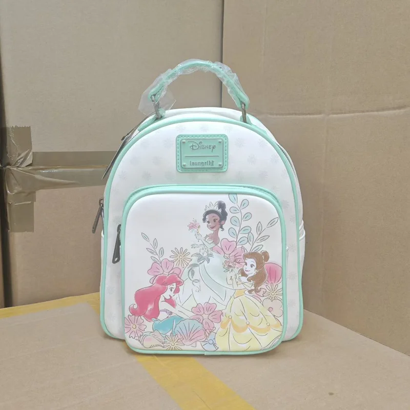 

Loungefly Belle Ariel Tiana Cartoon Printed Character Princess Schoolbag Storage Backpack Back To School Season Practical Gifts