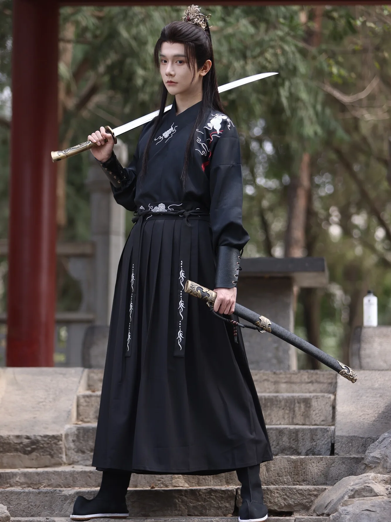 

Ele Bla костюм для боевых искусств Sle Hanfu для мужского питания, класс orm, студенческий молодежный модный традиционный костюм