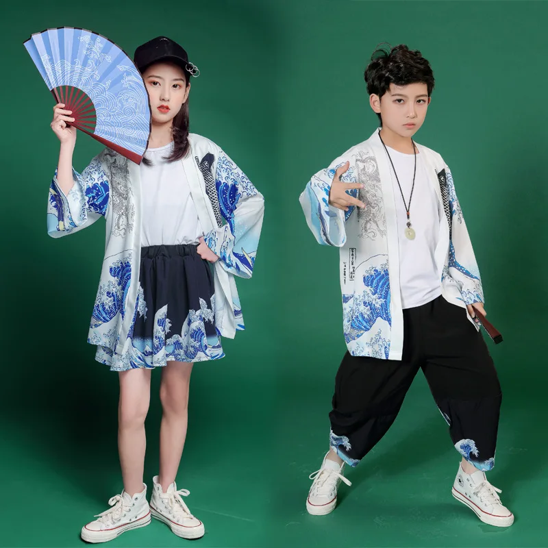 

Kpop Tian Guan Ci Fu Dance Wear Costume Antiquity Jazz Hip Hop Street Suits Kids Boys Girls Catwalk Dancer Stage Performance