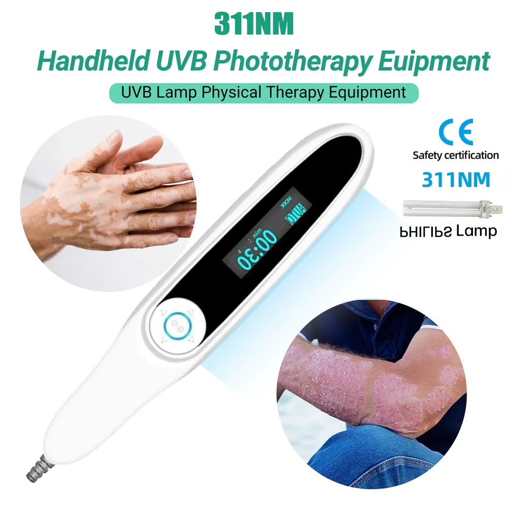 311nm Ultraviolet Phototherapy Instrument Therapy For Vitiligo UvB Lamp Treament Psoriasis Device White Spots Skin Disease