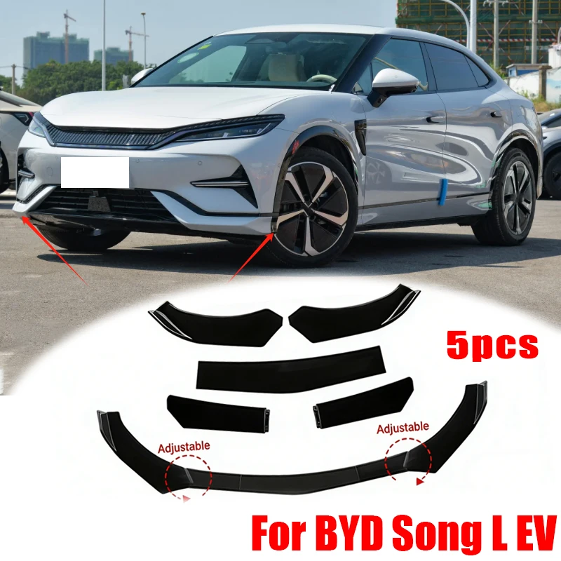 

5Pcs ABS Material Universal Car Front Bumper Separator Bumper Lip Body Kit Duck Lip Separator For BYD Song L EV Accessories