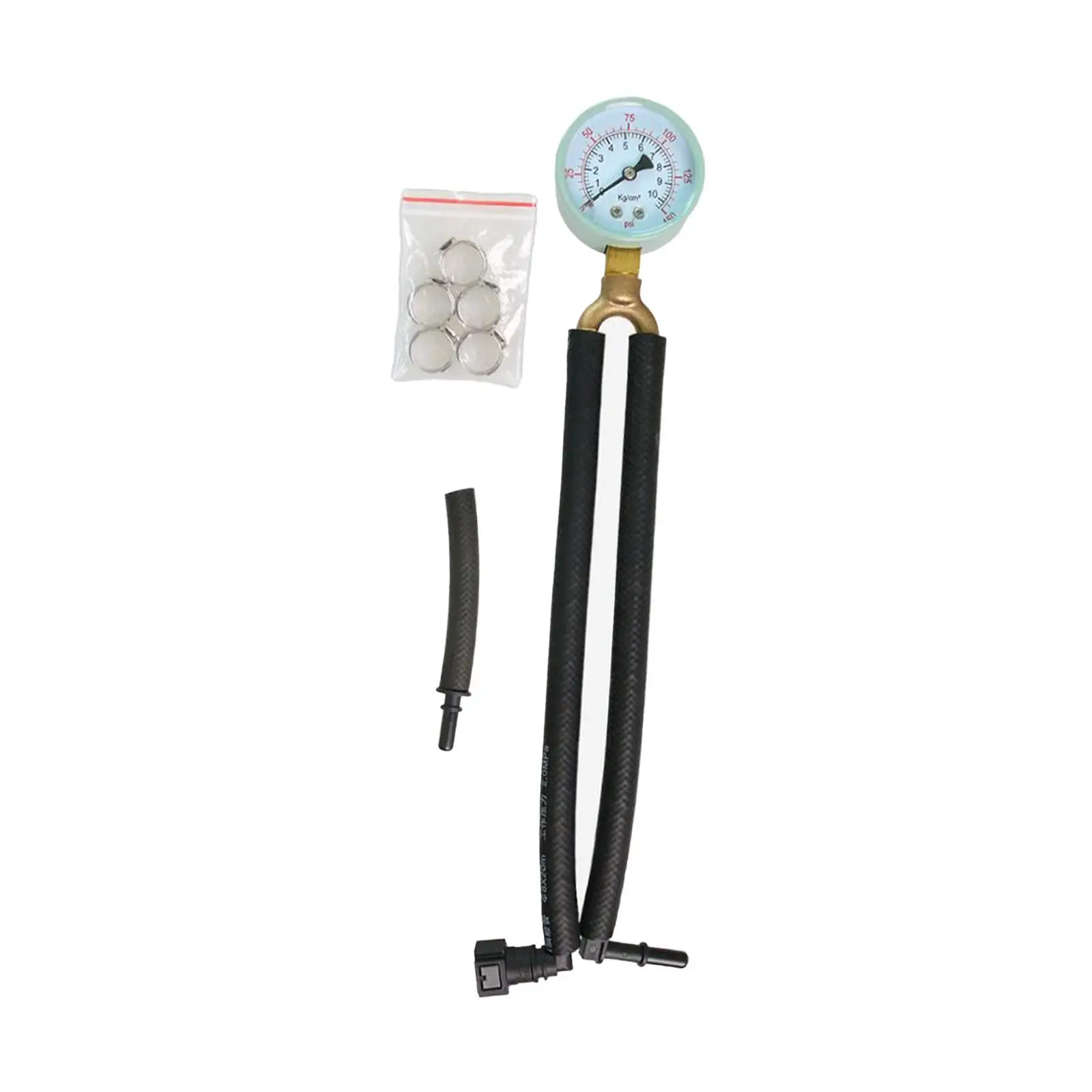 Fuel Pressure Gauge Kit Fuel Pump Tester Motorcycles 25cm Tube Quick Connected Oil Pressure Tester Kit Engine Diagnostic Test