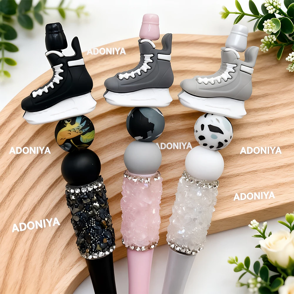 33/58-teiliges Set aus skaterförmigen Silikonperlen für DIY-Halsketten, Armbänder, Dekorationen, Stifte, Schmuckanhänger usw. Geburtstagsgeschenk für die Feiertage – Detail 6