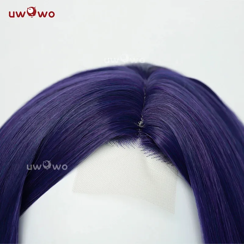 

CyUWOWO Caitlyn Wig Game LOL: Caitlyn Arcane Commander Cosplay Wig Lace Wig High Quality Dark Blue Hair
