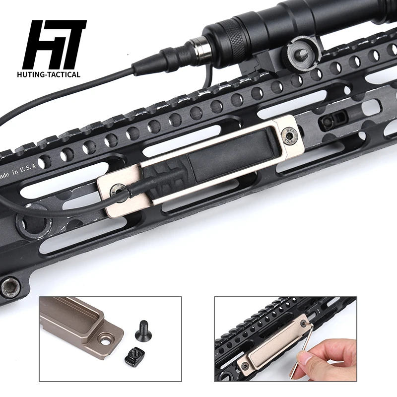 戦術的なリモートスイッチ,取り付けスロット,M-LOK keymodレールCNCポケットパネル,sf m300 m600,圧力パッドスイッチアクセサリー