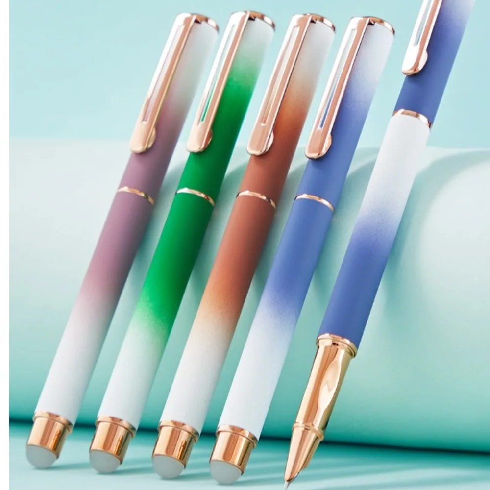 New 0.38mm Tip Fountain Pen Replaceable Ink Sac Colorful Neutral Pen Erasable Calligraphy Ink Pens Writing Drawing Tool