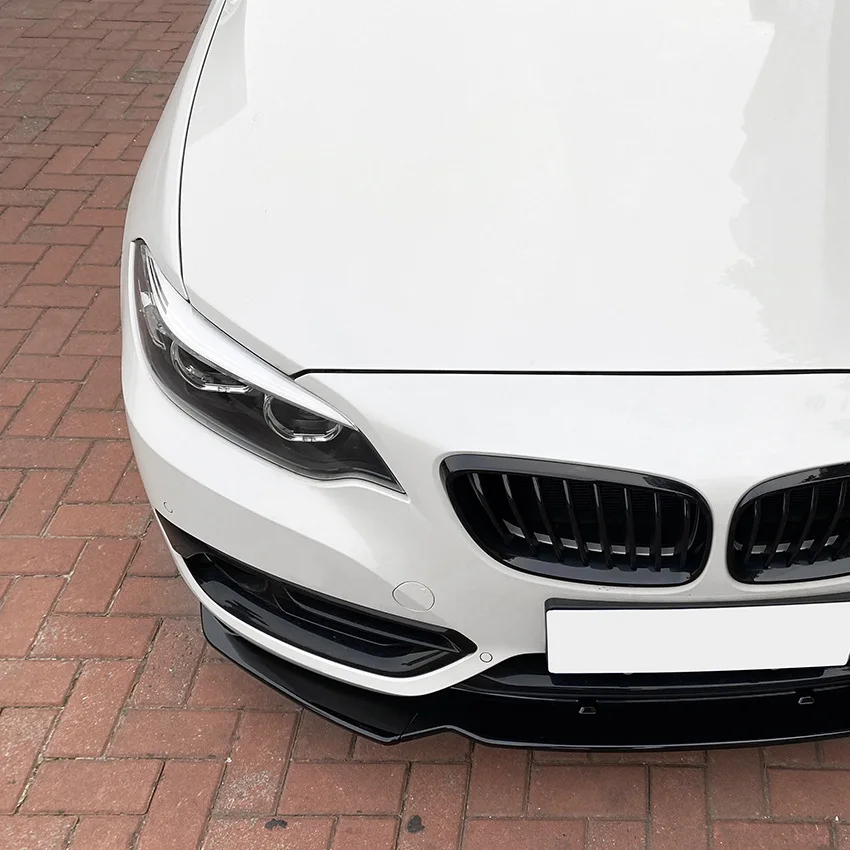 F22 F23 Car Front Bumper Lip For BMW 2 Series 218i 220i 228i 230i 2014-2021 Spoiler Splitter Bumper Canard Diffuser Tuning ABS