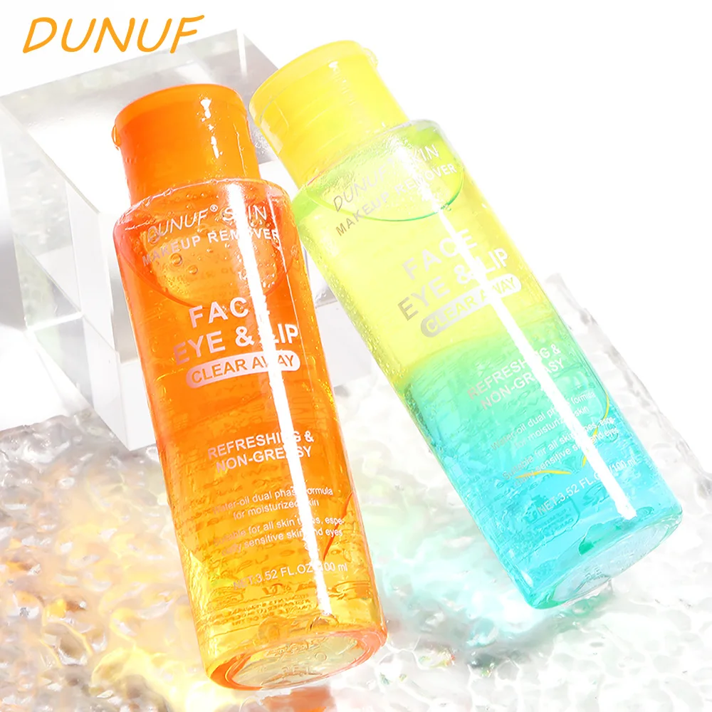 Two-color makeup remover oil + makeup remover cotton to protect and clean the skin and improve water and oil balance