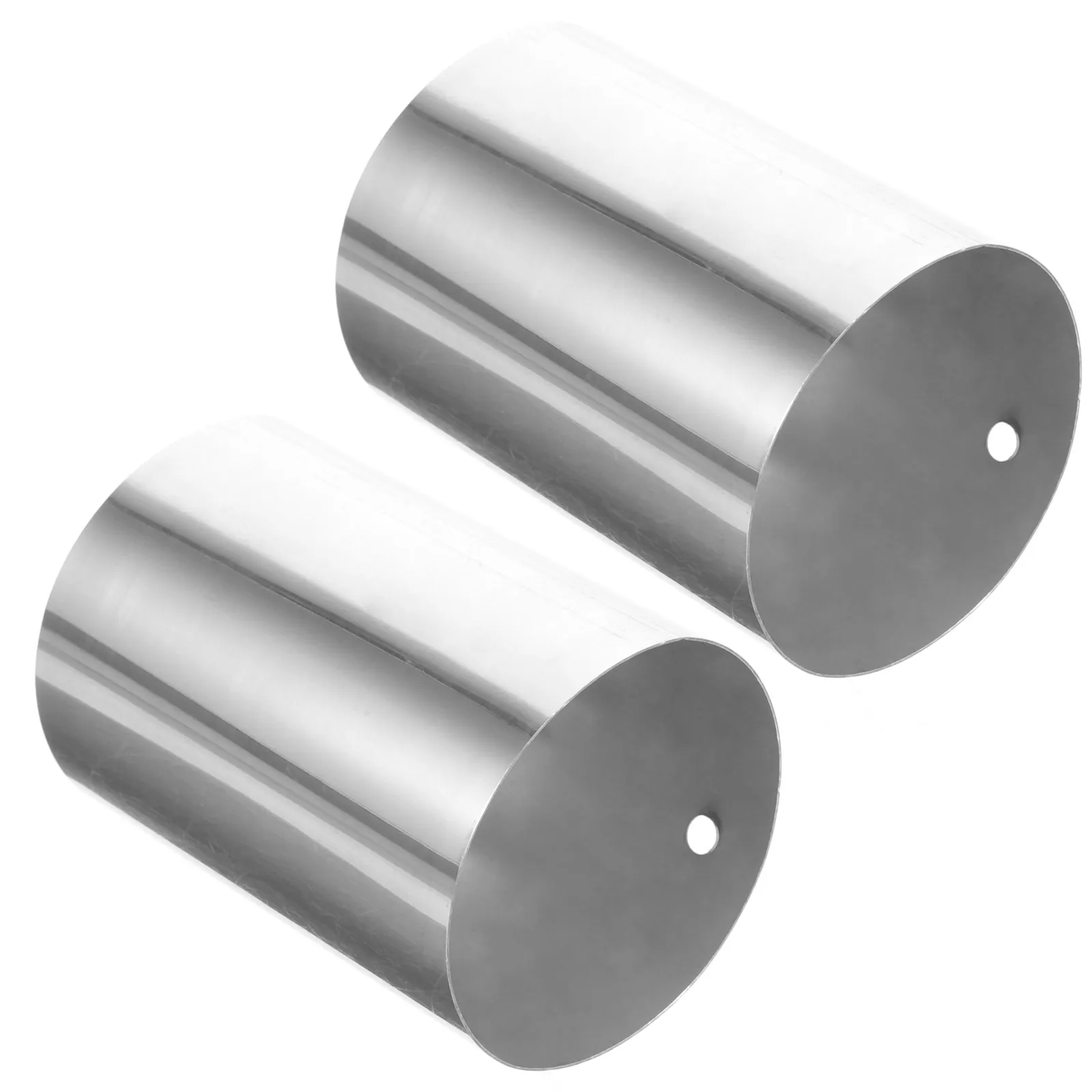 2Pcs PVC Handrail End Cap Fitting for Stair Railing Pipe Deck Cable Railing Tubing Structural Handrail Connector Round Fitting