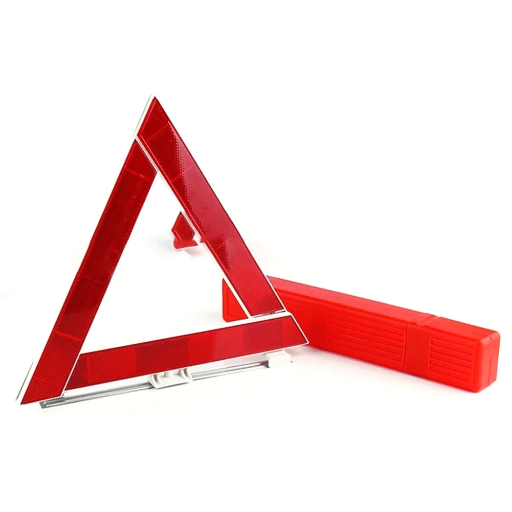 Triangle Reflector Sign Foldable Car Emergency Breakdown Warning Triangle Red Reflective Road Safety Car Tripod Car Accessories