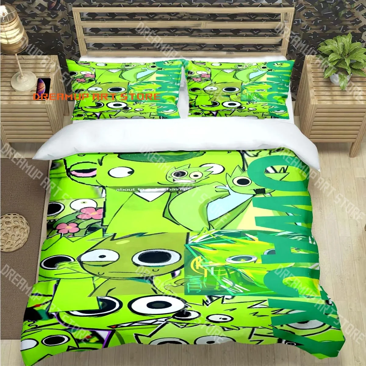 2026 3D Print Incredibox Game Sprunki Bedding Set Single Twin Full Queen King Size Bed Set Adult Kid Bedroom Duvetcover Set