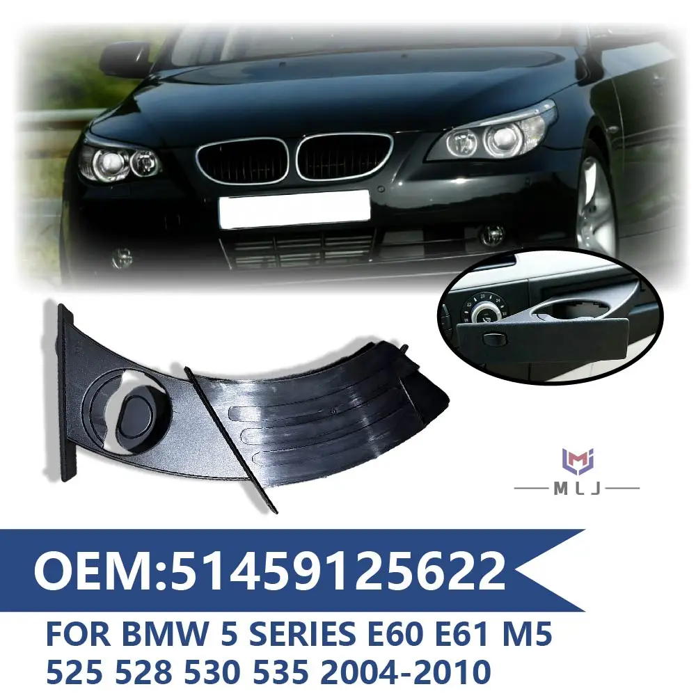 

For 5 Series BMW E60 E61 M5 525 528 530 2004-2010 Car Front Left Cup Holder Black Holder Drink Rack Car Accessories 51459125622