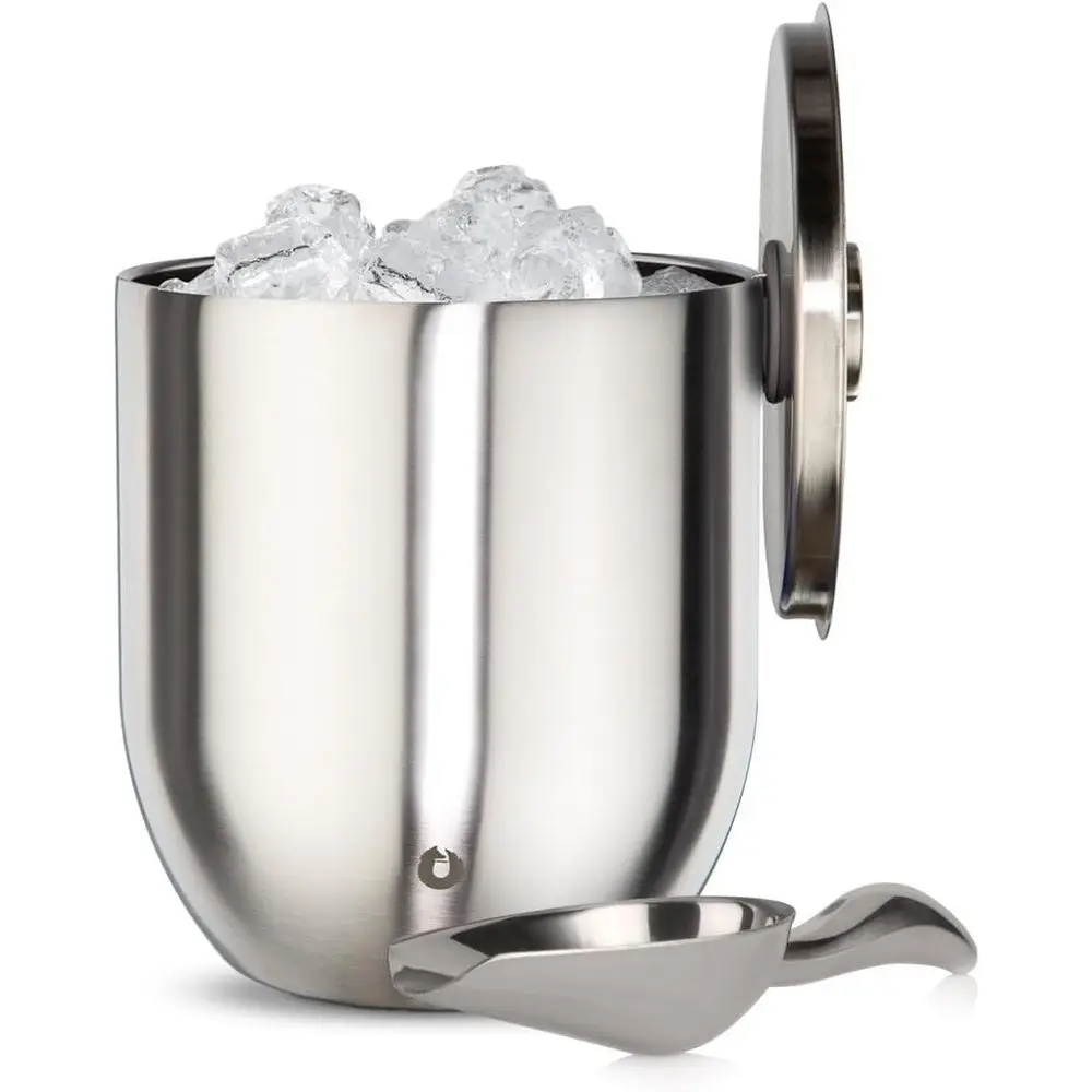 

Plus, Premium Vacuum Insulated StainlSteel Ice Bucket with Lid/Scoop, Home Bar Accories, Elegant Bartending Ice Buckets or Parti