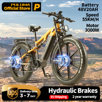 PULUMA Electric Bicycles 48V 20AH Peak Power 3000W Motor 55KM/H Off-Road VTT 26*4.0 Fat Tire Electric Bikes Electric Motorcycle