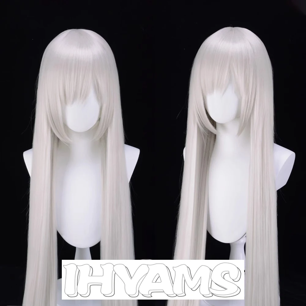 Fate/Grand Order Anastasia Wigs 100cm Beige Grey Straight Long Synthetic Hair Cosplay Wigs  Heat Resistant Fiber