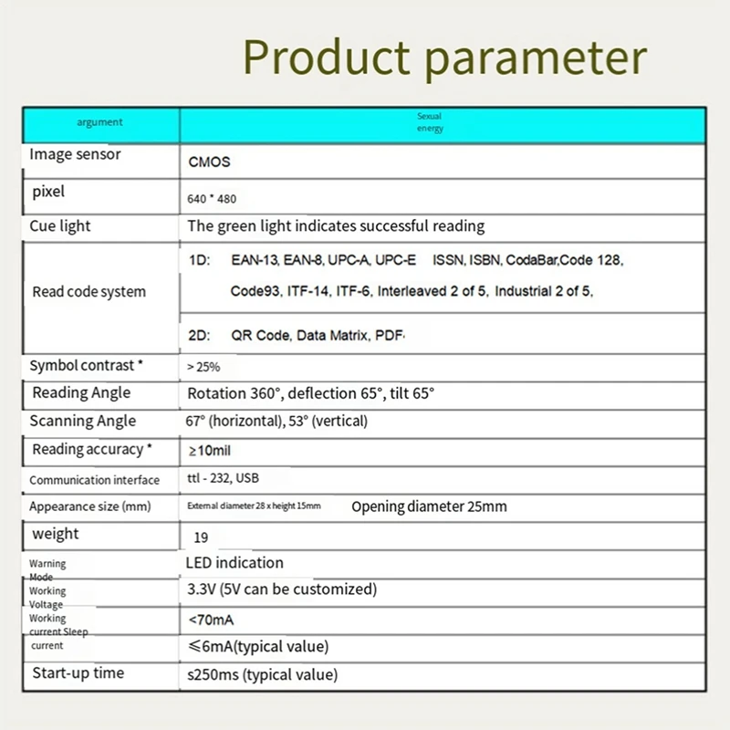 Imagem -05 - Small Scan Engine Decodificador Incorporado Barcode qr Code Scanning Head Componentes do Módulo Gm861xs