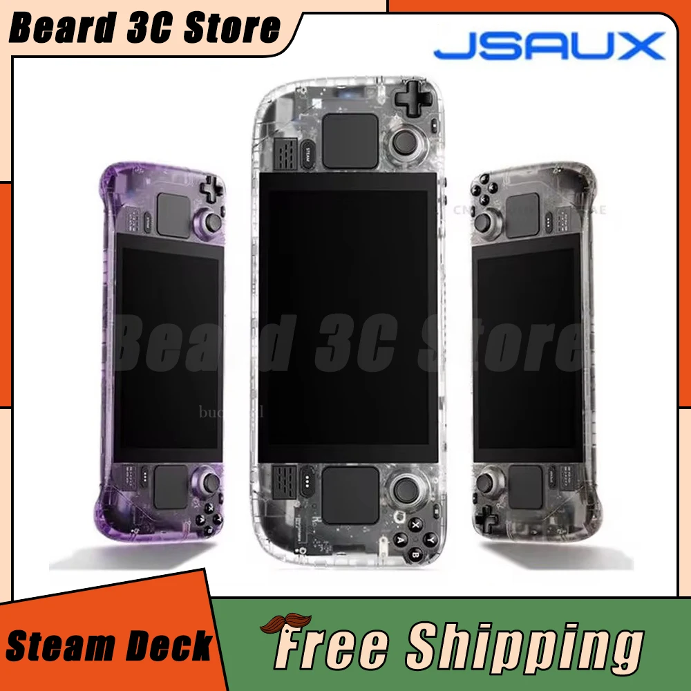 Jsaux 스팀 데크 투명 게임 콘솔 뒷판 스팀 데크, OLED 방열 커버 교체 케이스, 맞춤형 스팀 데크