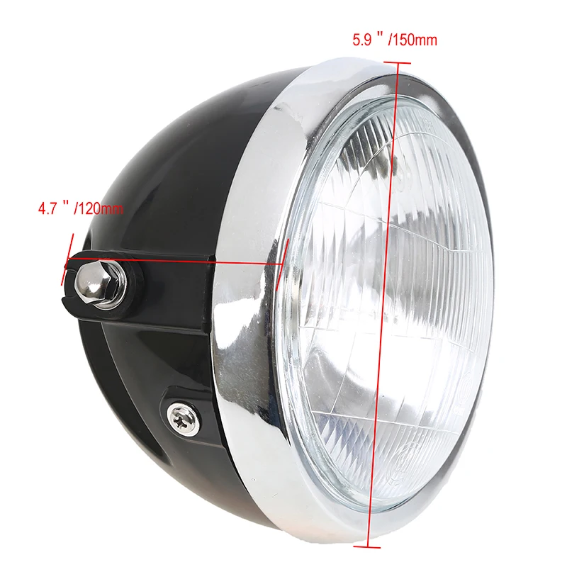 6inch Motorbike Headlight Front Motorcycle Headlamp Round Light Front Headlight Lamp Round Universal