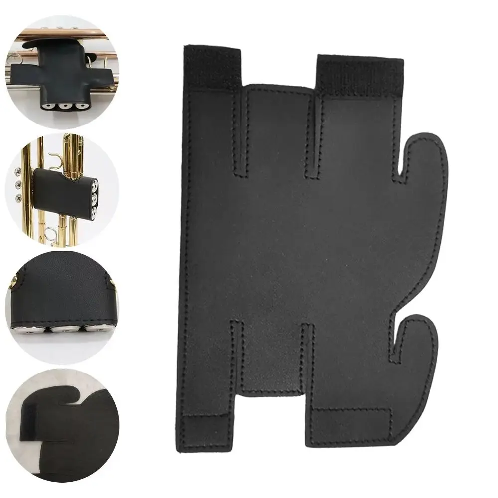 PU Leather Trumpet Valves Protective Cover Protector Musical Instrument Trumpet Hand Guard Pads Soft Professional