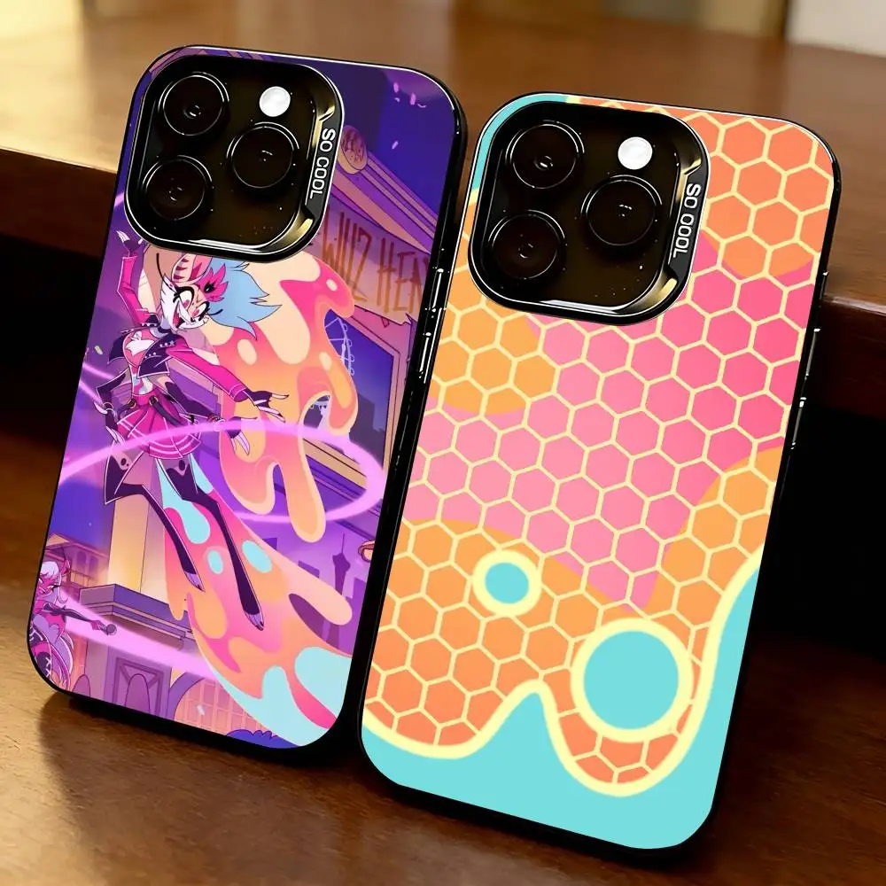 

Hazbin H-Hotel-l B-Beelzebub Phone Case For iPhone 17,16,15,14,13,12,11 Plus,Pro Max,XS,Colorful Silver Phone case Funda Cover