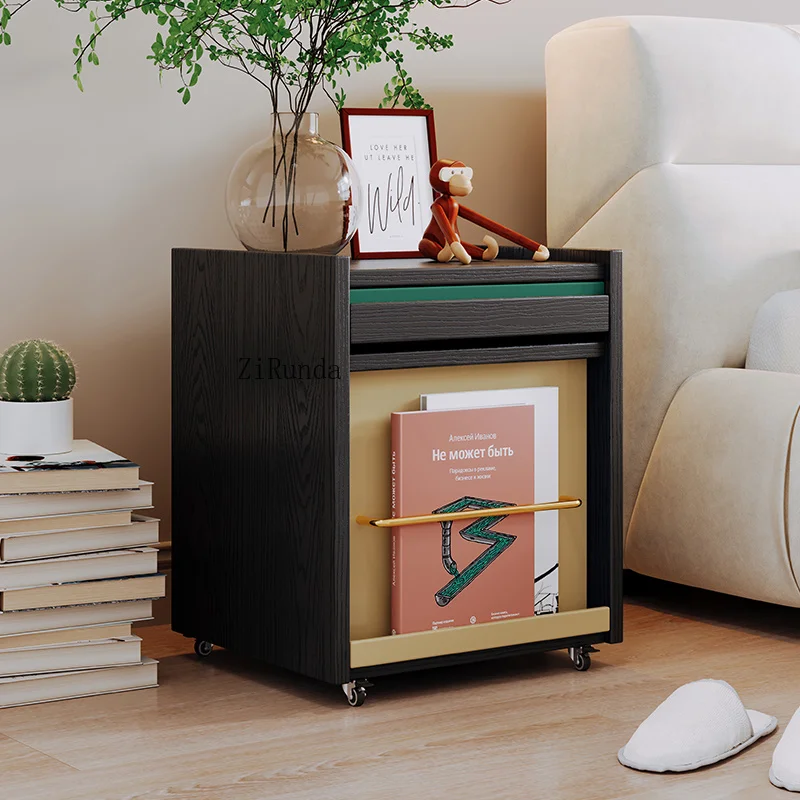 Solid wood retro style retro bedside table with drawers floor-to-ceiling living room home integrated apartment locker