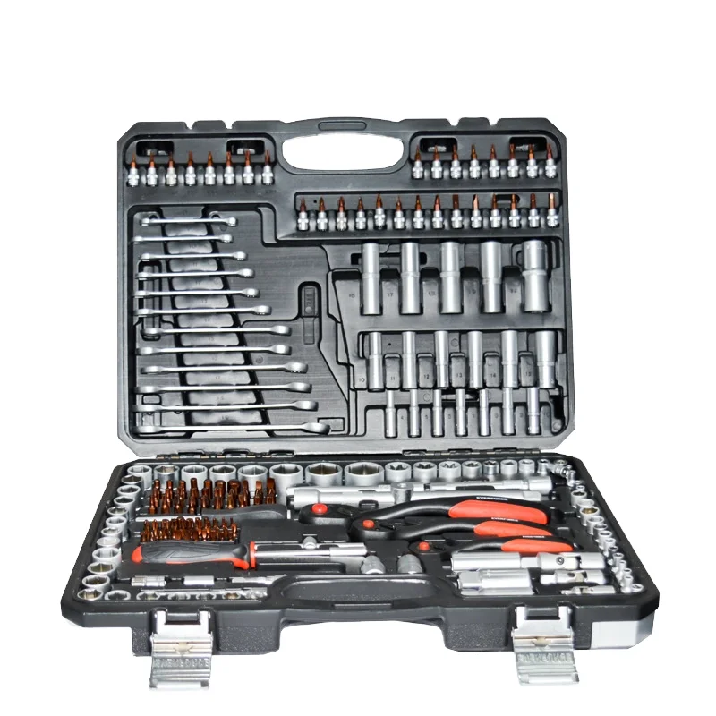 

108PCS Hand Tool Set Car Repair Tool Kit Motorcycle Repair Blow Mold Tool Case