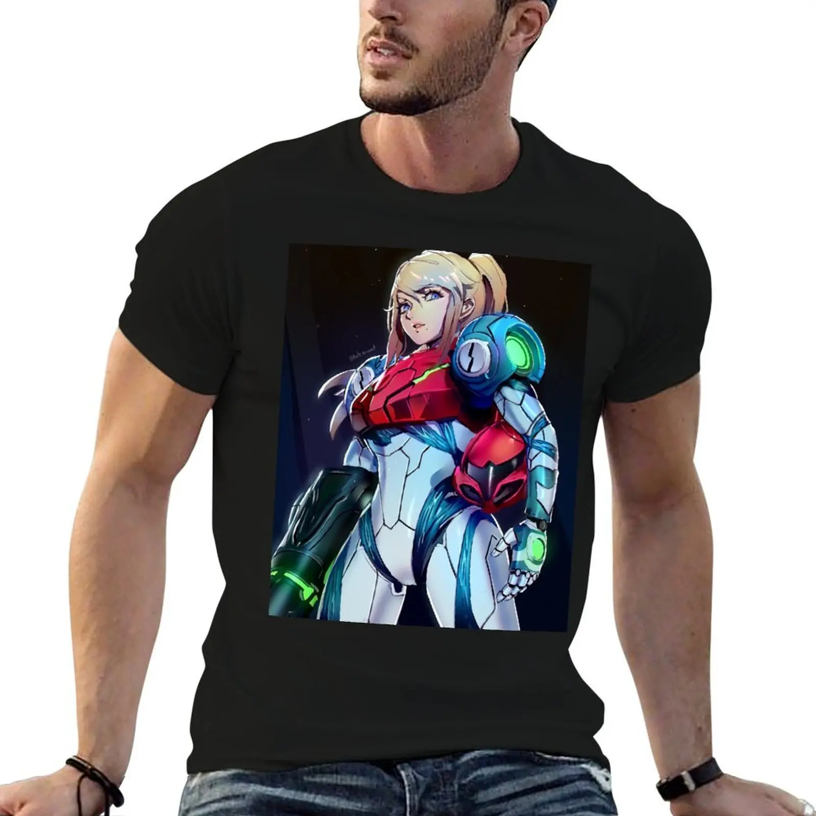 

Metroid Dread Samus футболка мужские футболки для мужчин мужские футболки для мужчин повседневные хлопковые футболки мужские 100% футболка