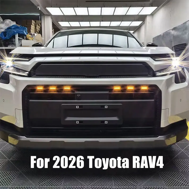LED Grille Decorative Lights & Yellow Fog Lights For 2026 Toyota RAV4 Wildlander, Front Bumper Modified Accessories Car Lights