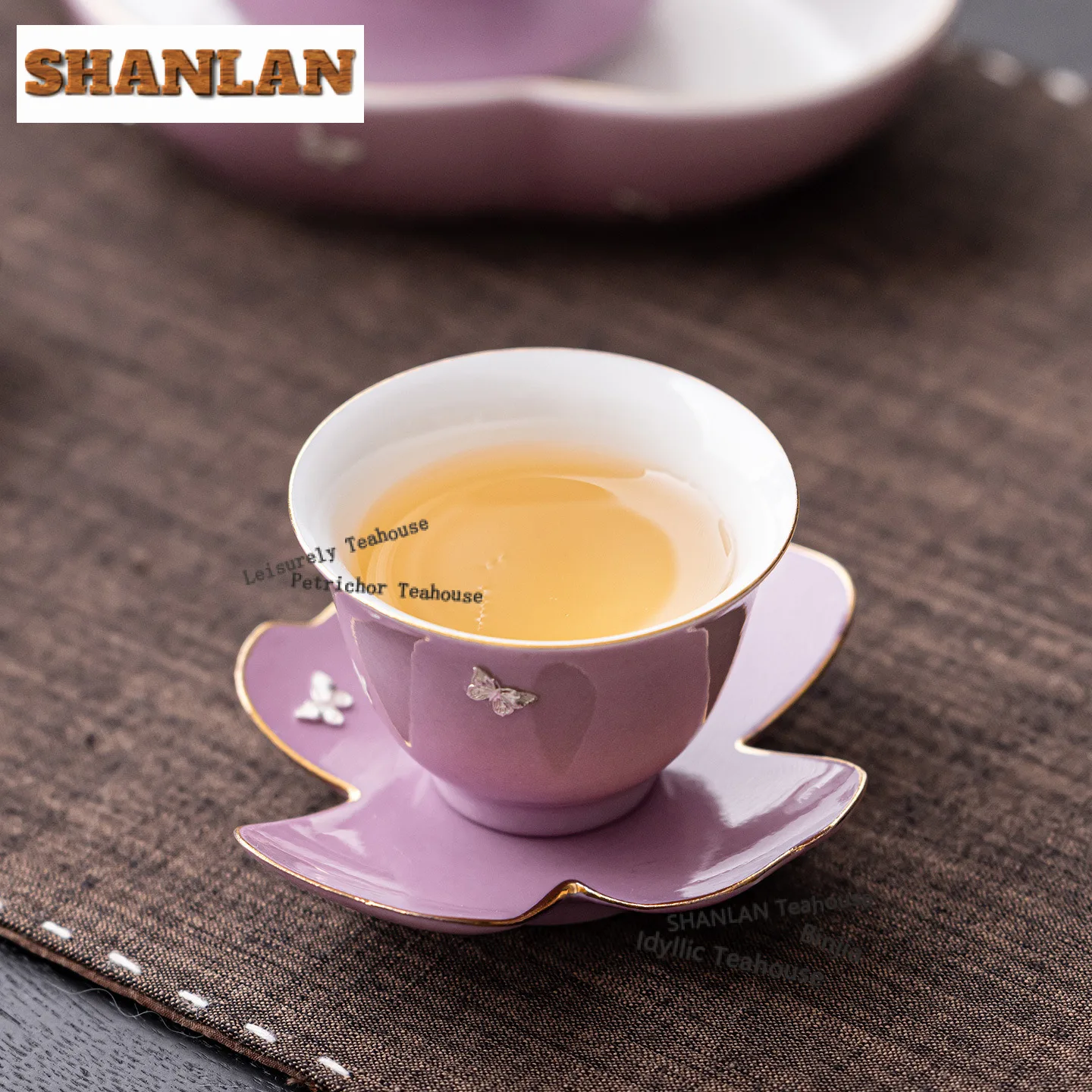

50ml Butterfly Flower Teacup Handmade Tea Bowl Beautiful Tea Cup Tea-tasting Meditation Cup Jianzhan Master Cups Cafes Supplies