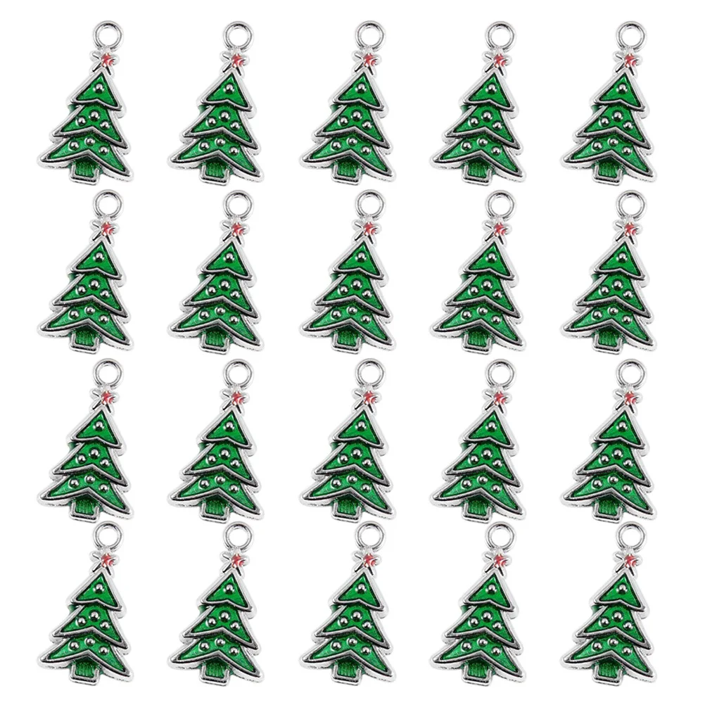 

20Pcs Christmas Tree Alloy Pendant Charms DIY Jewelry Making Accessories Necklace Bracelet Keychain Craft Supplies
