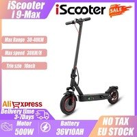 iScooter i9 Electric scooter 500W Motor 36V10AH Battery Portable Scooter 40km Range Honey 10 Inch Road Tires Fold E-scooter