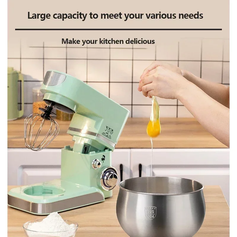 220 V  Stainless Steel Cook Machine And Noodle Mixer Small Kneading Machine Egg Milk Beater