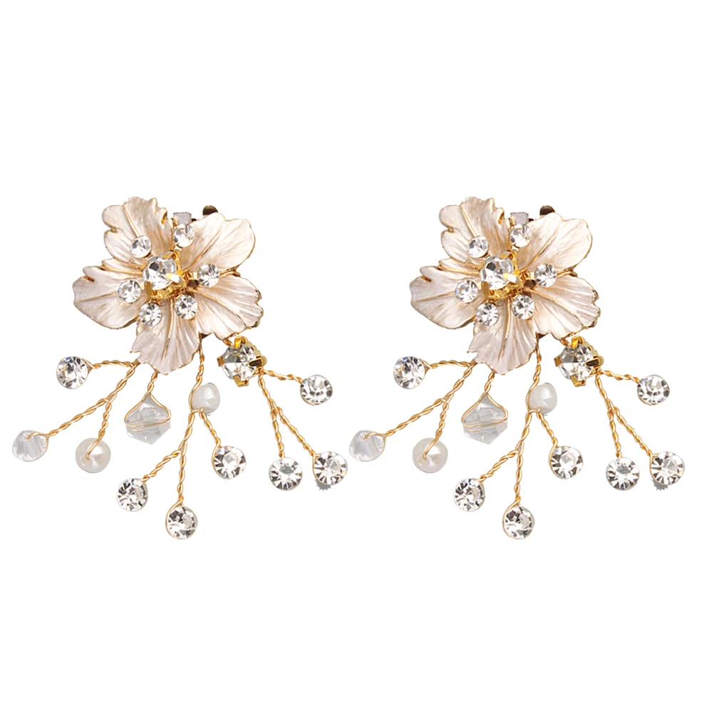 

Rhinestone Pearl Shoe Buckle Bridal Accessories Wedding Banquet Brides Women Clip Flats Boots Sandals Pumps Decor