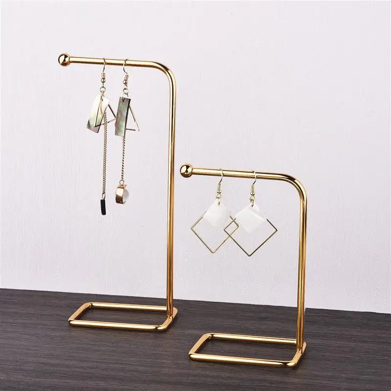 Jewelry Display Holder Metal Earring Storage Rack DIY Jewelry Organizer Holder Earring Necklace Pendants Organizer Display Stand