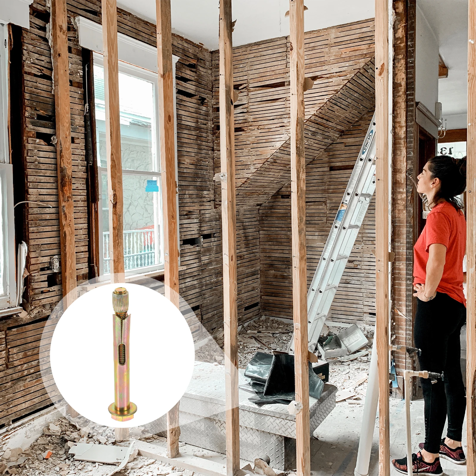 

10pcs M8 x 80mm Concrete Expansion Bolt Carbon Steel Knurled Anchors Hex Bolt Sleeve Household Fixing Solution