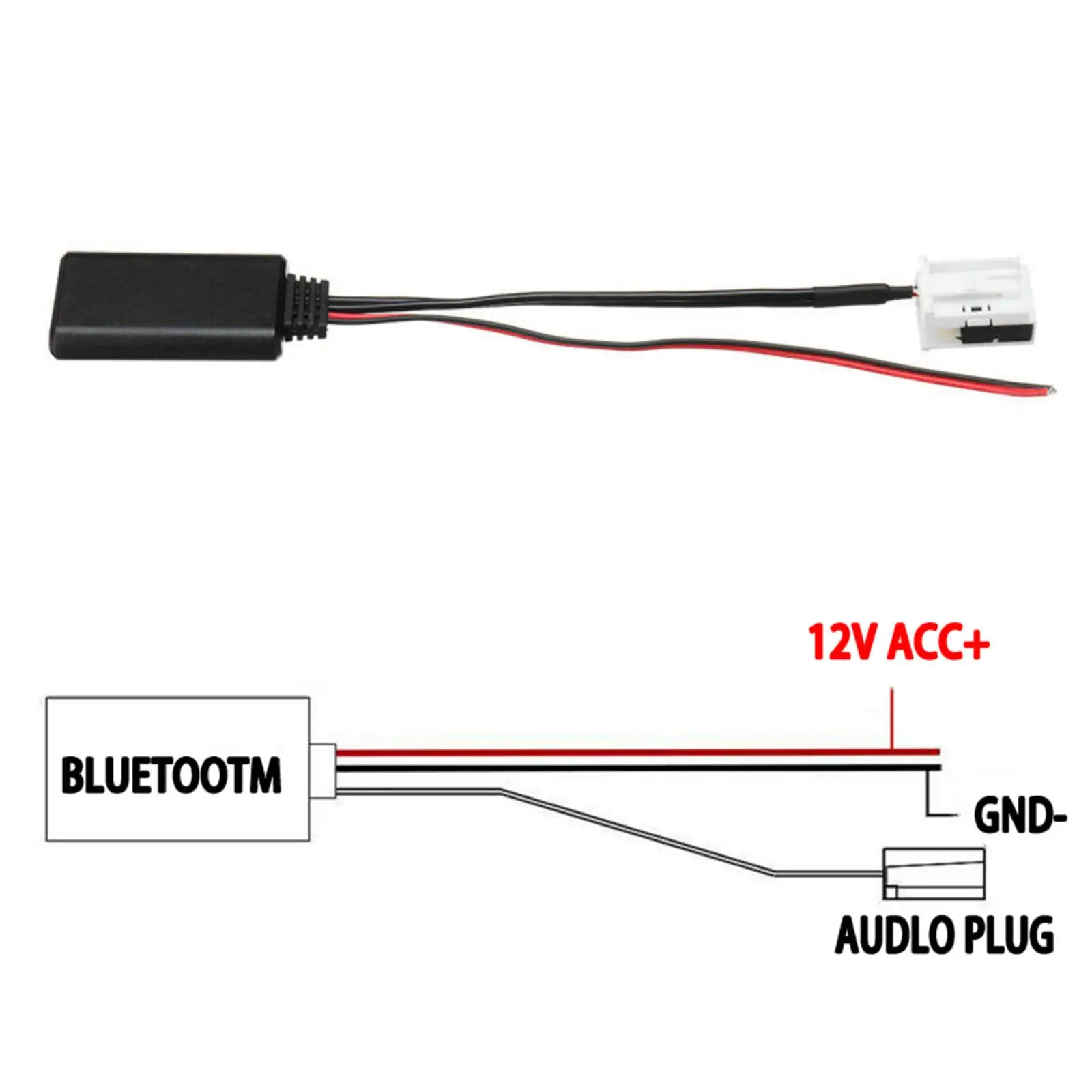 รถบลูทูธสายแฮนด์ฟรีวิทยุสเตอริโออะแดปเตอร์สายเคเบิลAUXสําหรับVolkswagen RCD 510 Premium 8 RNS 310 RCD 310 คุณภาพ