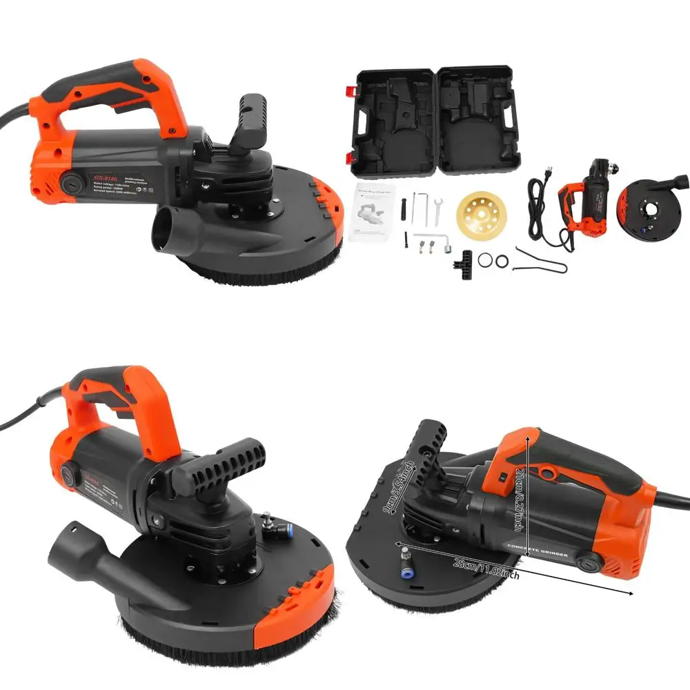 

Мощный комплект шлифовальной машины для пола и стен мощностью 2200 Вт со сбора пыли для бетонных поверхностей, удаления клея и ремонта потолка