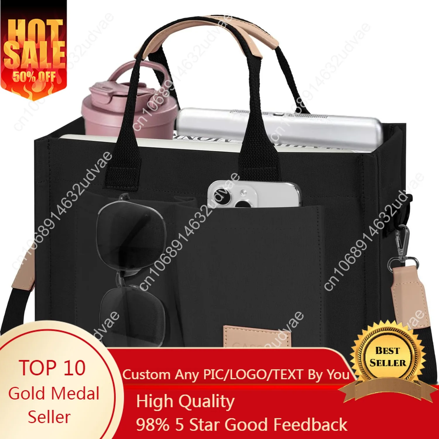 

Tote Bags for Women Canvas Tote Purse Crossbody Bags with Pockets Top Handle Shoulder Handbags Satchel Bags for Women