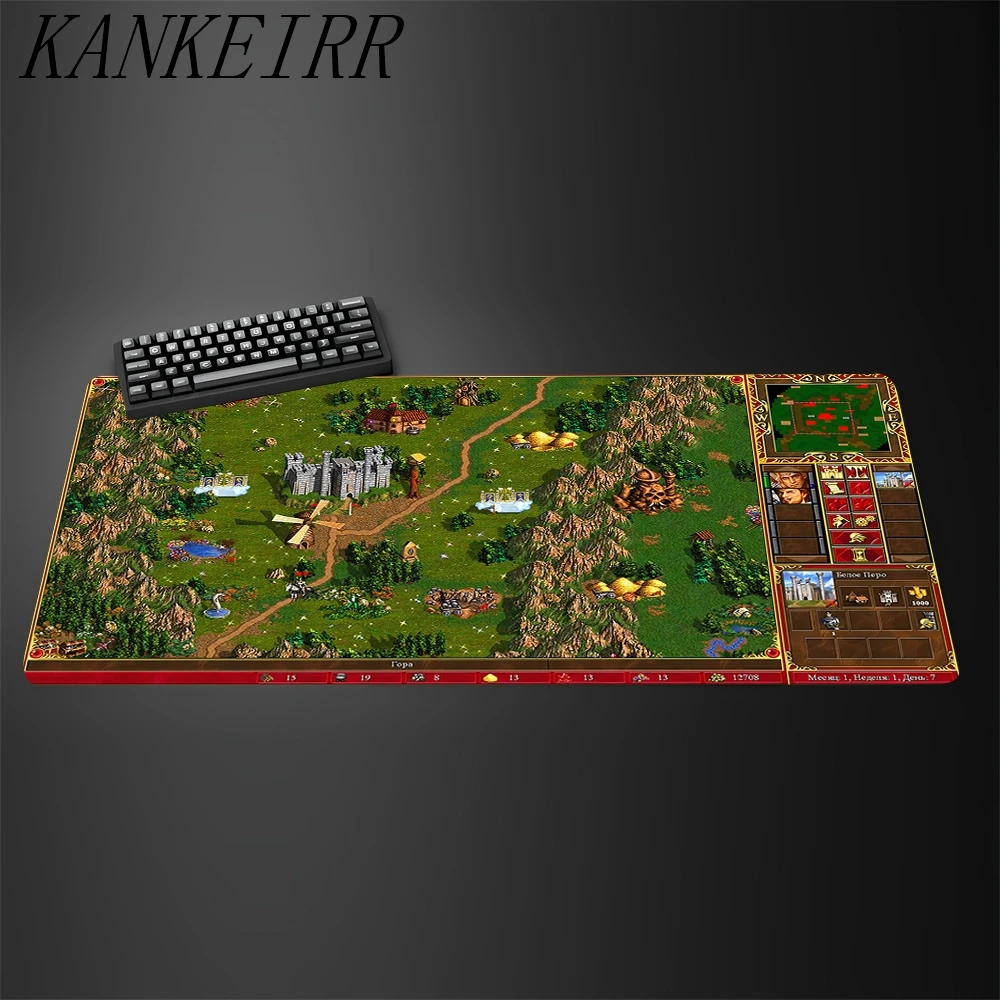 

Heroes of Might and Magic 3 Map Art Mouse Pad XXL Rubber Non-slip Mousepad Keyboard Pads Gaming Accessories Mouse Mat 900x400mm