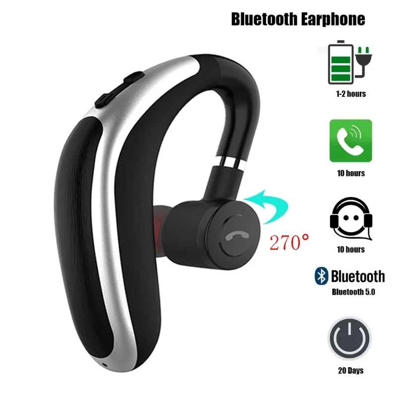 Auriculares K20 de un solo modo de reposo, auriculares de negocios, Mono impermeables, auriculares inalámbricos Bluetooth para llamadas de coche al aire libre con micrófono