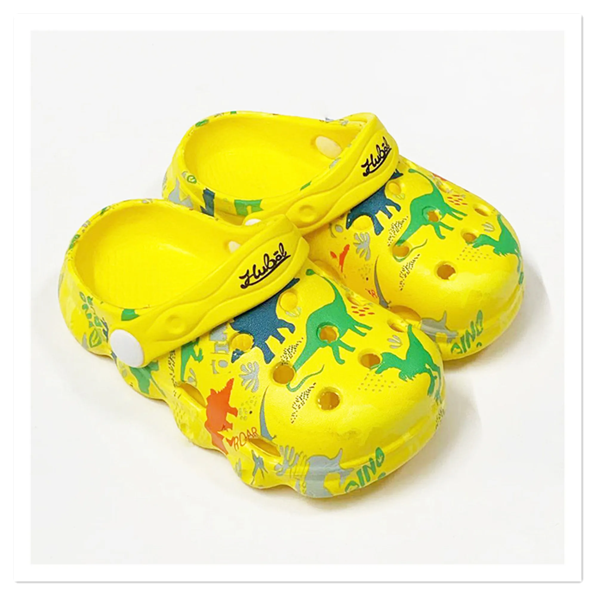 Summer cartoon cute cool slippers with holes, cross-border printing trend, soft soled children's baby slippers in stock wholesal