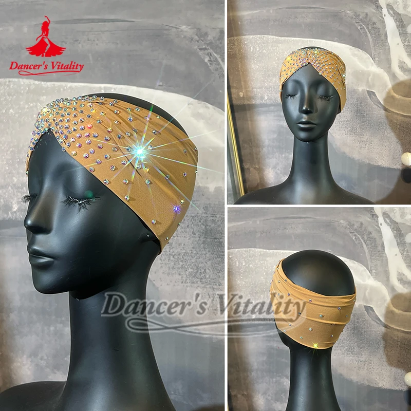 Латинские сексуальные леопардовые принты AB Stones, танцевальные аксессуары, женские чача, самба, румба, джит, синие головные уборы для практики и выступлений