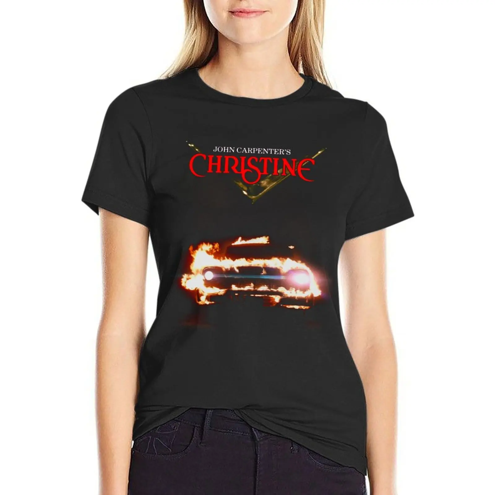 Christine T-Shirt vintage clothes cute clothes anime clothes plain graphic t-shirts for Women