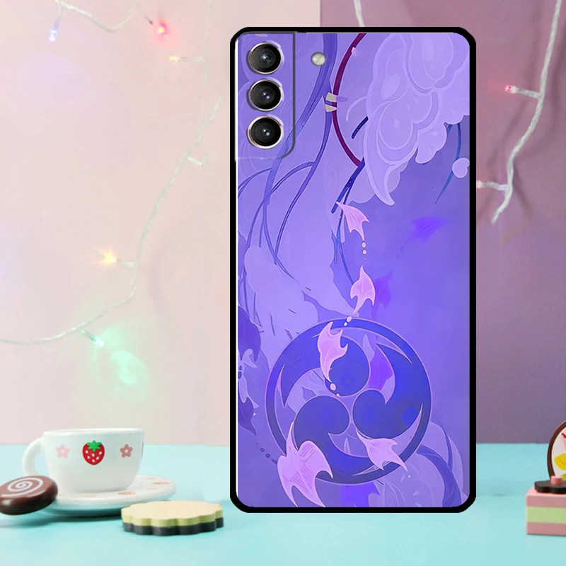 Genshin Impact Raiden Shogun Cover For Samsung Galaxy S24 Ultra S23 S22 Plus S20 S21 FE S8 S9 S10 Note 10 20 Ultra Case image 3