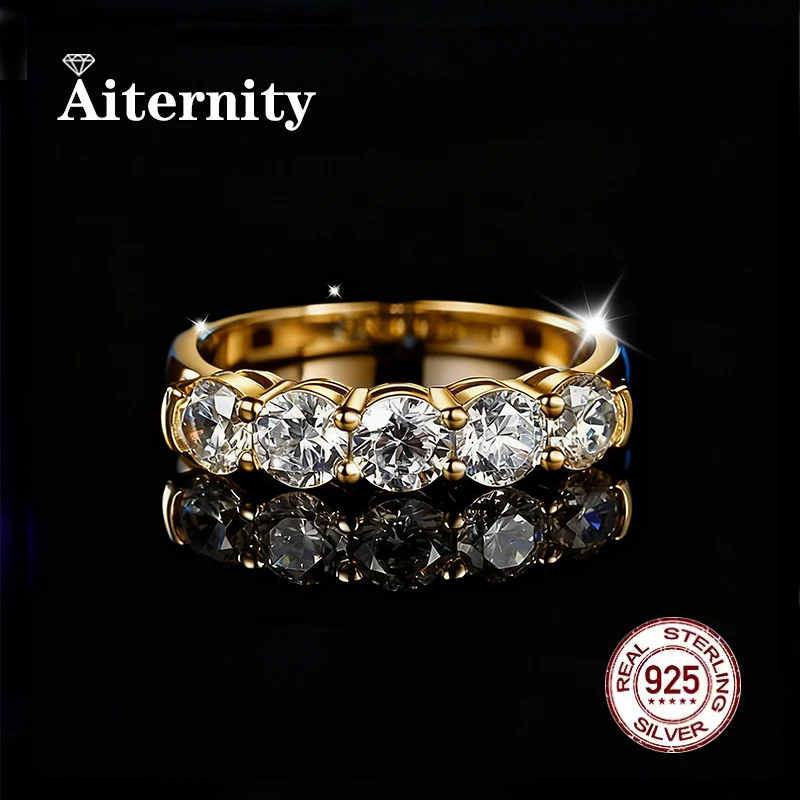 Pass Diamond Test Moissanite Ring And Zircon Unisex Rings 100% Real S925 Silver Ring For Men and Women Luxury Brilliant D VVS1