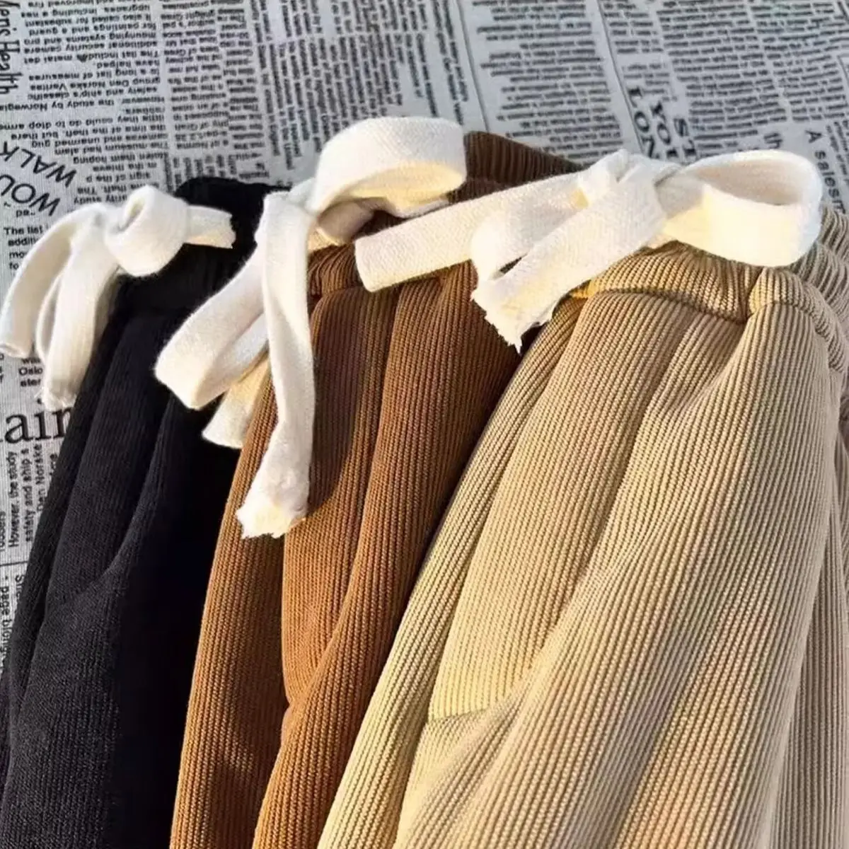 الشتاء الصوف مبطن سراويلي حريمي مرونة عالية الخصر النساء طماق رشاقته لينة مستقيم مخطط سراويل تقليدية دافئة مريحة #3