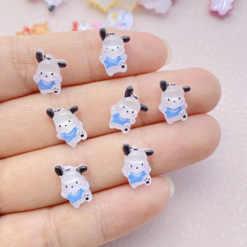 50 pcs Hars Mini Cartoon Animals Cats, Puppies, Rabbits Steentjes Beeldjes Nail Art Haarspeld Diy Plakboek Accessoires Ambachten