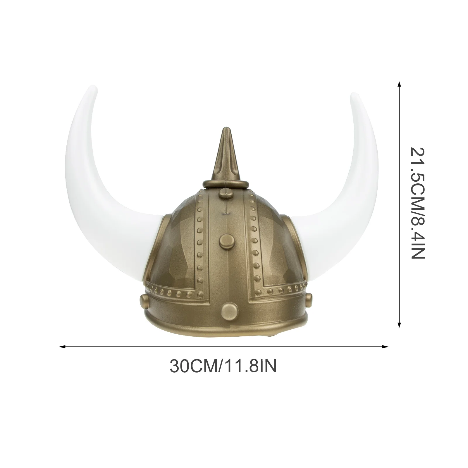 

Alipis Viking Horn Hat Ancient Soldier Costume Men Party Dress Up Bull Horned Plastic Decor